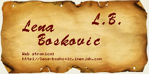 Lena Bošković vizit kartica
